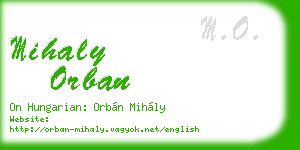 mihaly orban business card